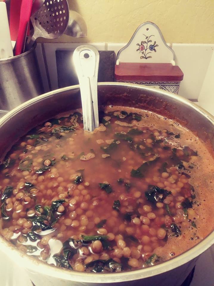 Homemade Indian Tomato Vegan Lentil Soup
