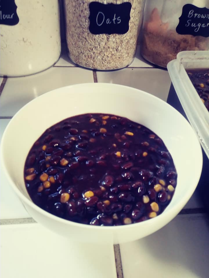 bowl of vegan black bean soup