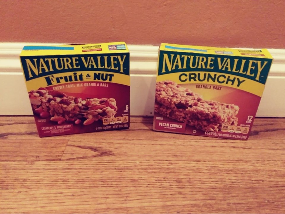 Nature Valley Bars boxes
