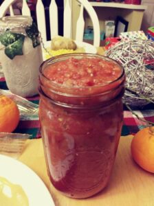 restaurant style salsa in mason jar