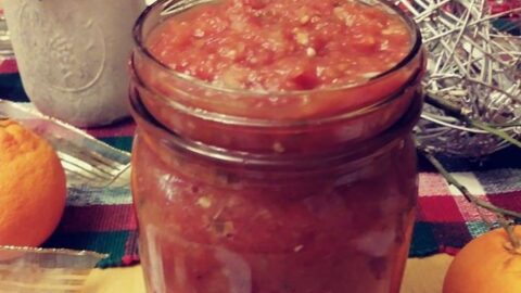 restaurant style salsa in mason jar