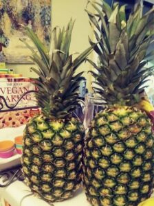 two pineapples on my counter
