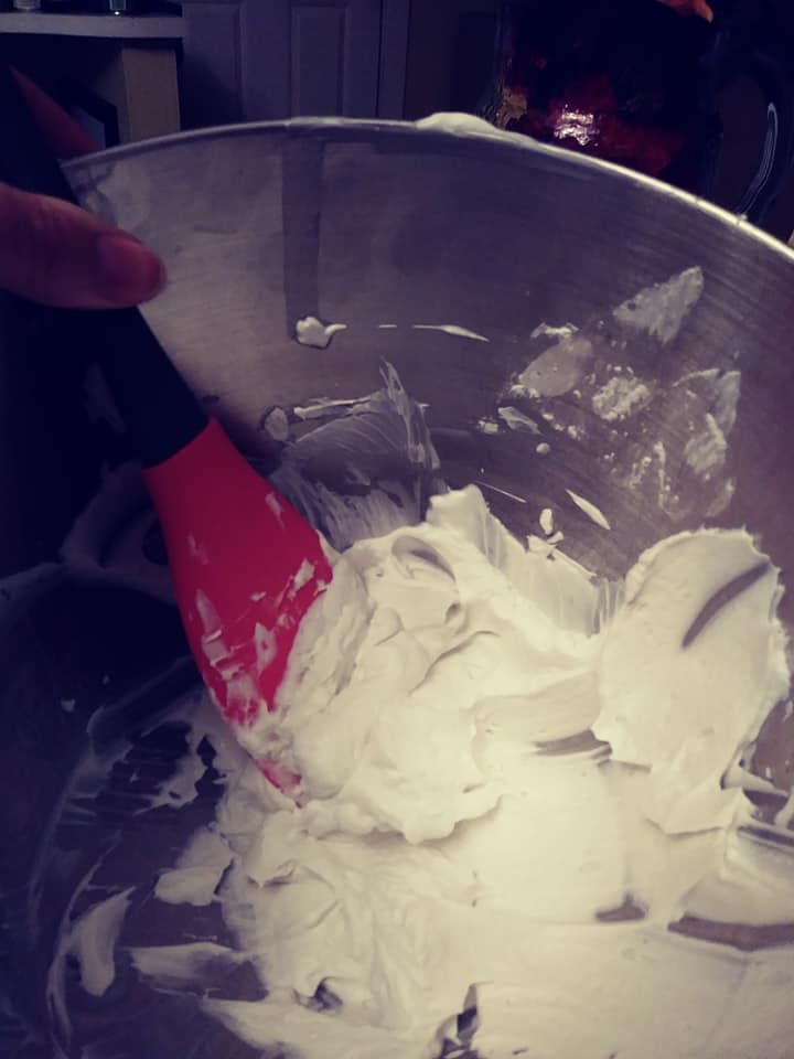 making homemade coconut cream in my Kitchenaid mixer