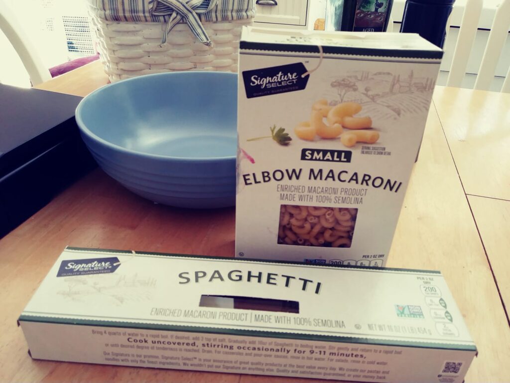 Safeway Pasta Boxes