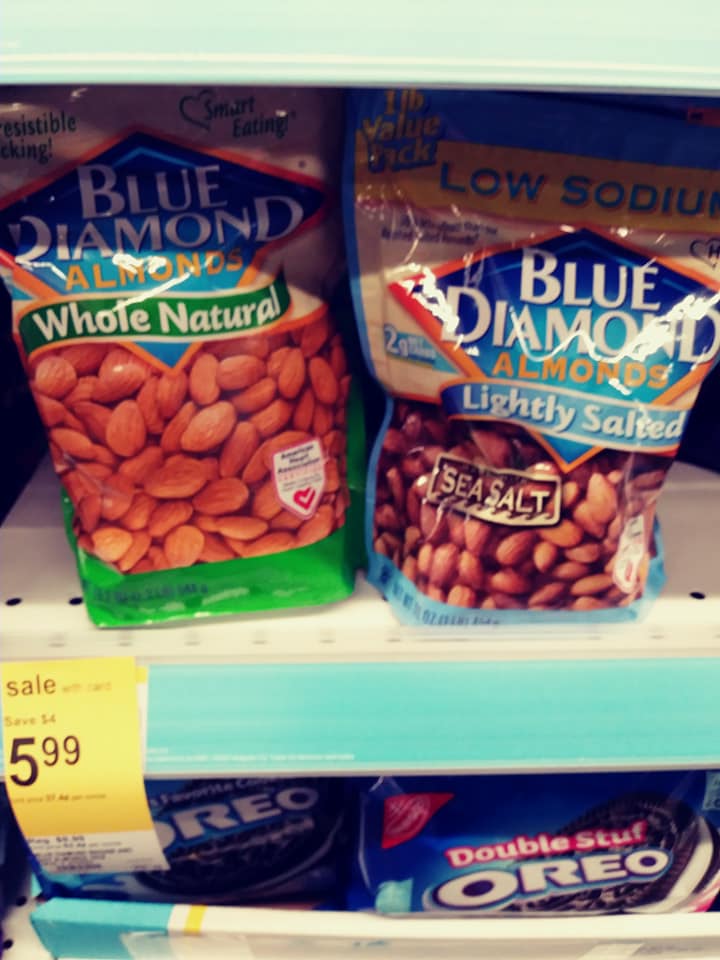 Blue Diamond Almonds bags