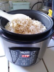 rice maker with brown rice
