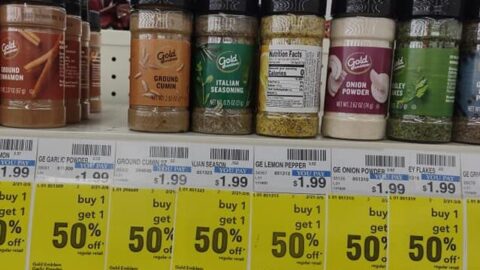 CVS Buy 1, get 1 50% off Spices on store shelf