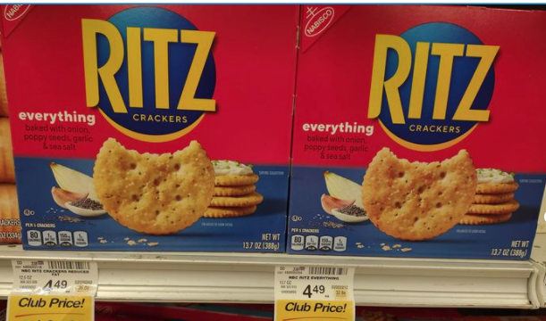 Ritz Crackers two boxes "Everything" flavor
