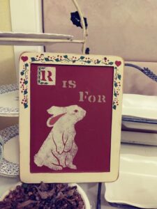 Easter R is for Rabbit sign