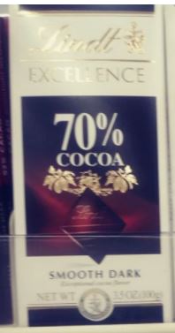 Lindt dark chocolate bar 70%