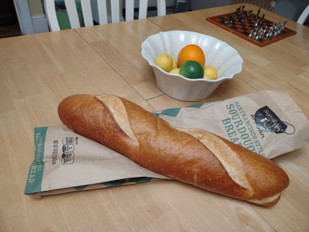 loaf of Safeway sourdough bread