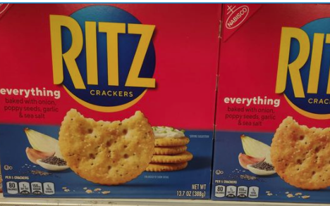 Ritz Crackers two boxes "Everything" flavor