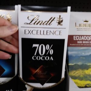 Lindt 70% dark chocolate bar
