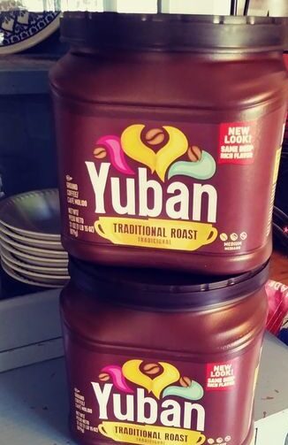 Yuban Coffee Plastic Tubs