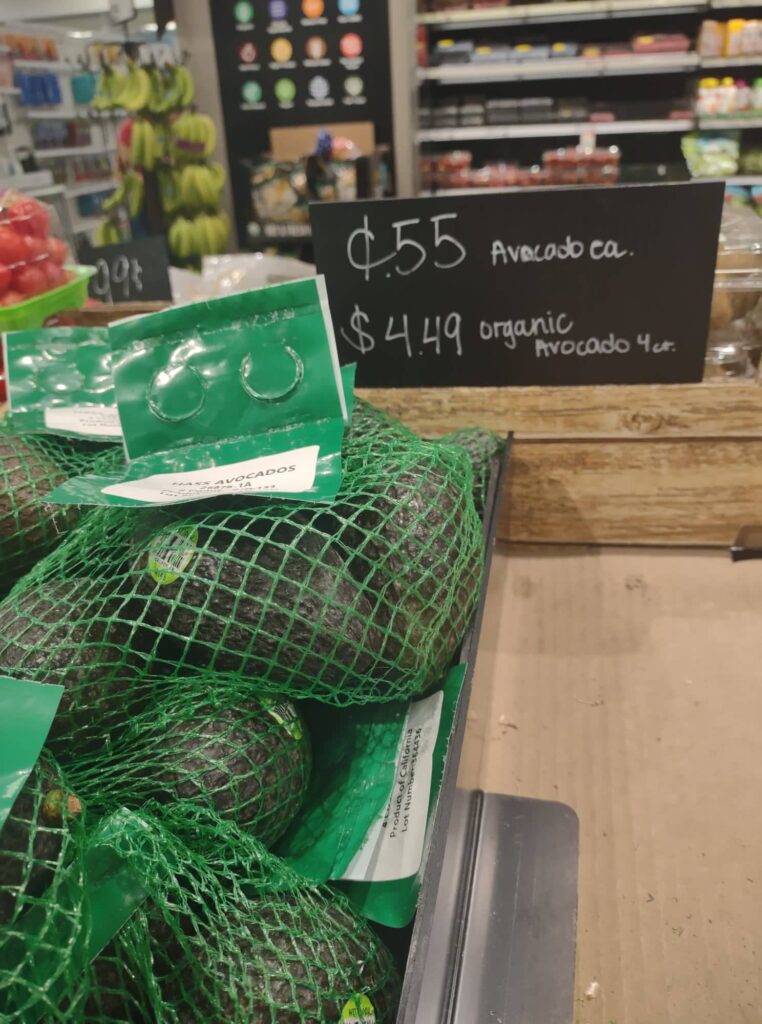 Avocado display at my Target marked $.55 ea.