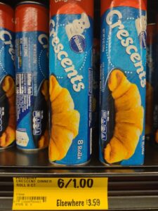 Pillsbury Crescent Rolls tubes