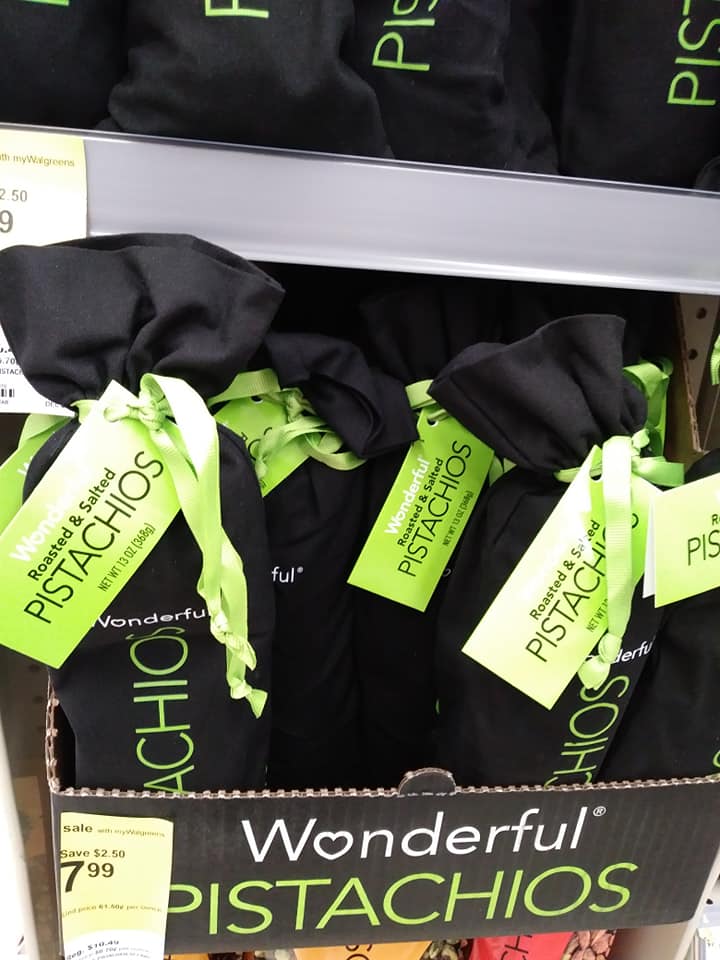 Wonderful Pistachio gift bags at Walgreen's