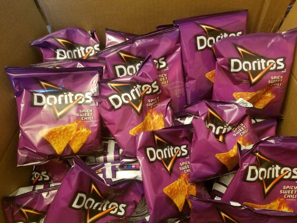 Spicy sweet chili Doritos small bags