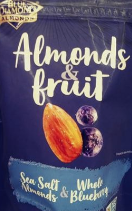 Blue Diamond Almonds and Fruit sea salt and blueberry