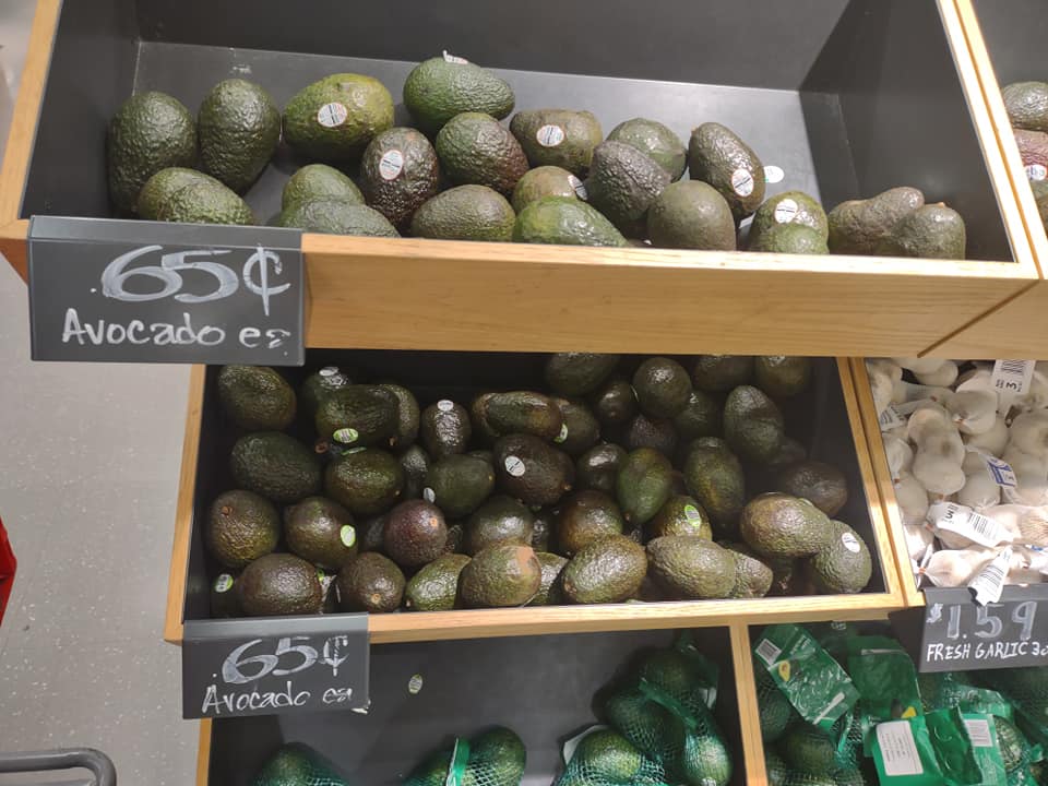 Avocado display at Target $.65 ea.