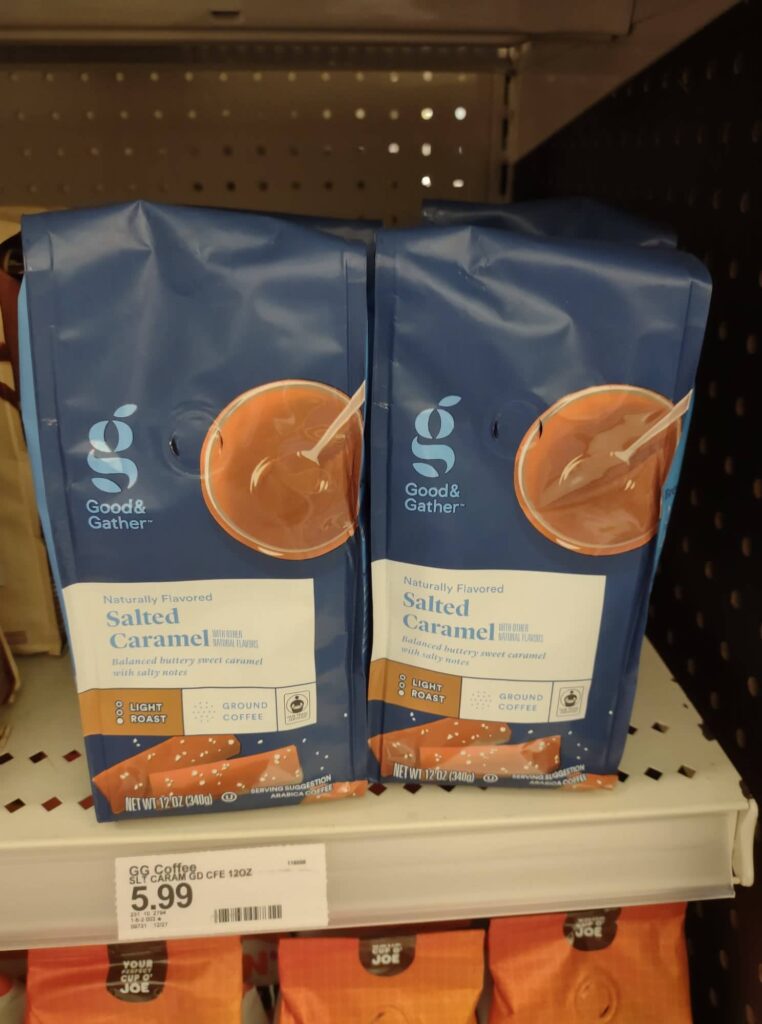 Target good and gather coffee salted caramel