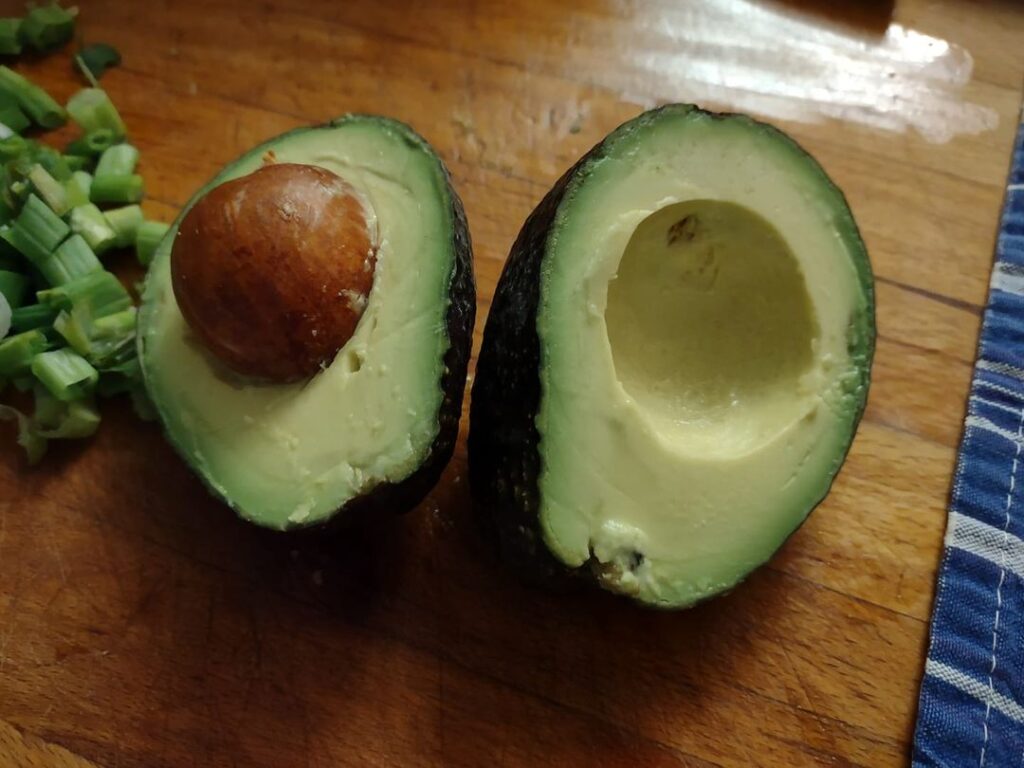 Safeway avocado on a cutting board
