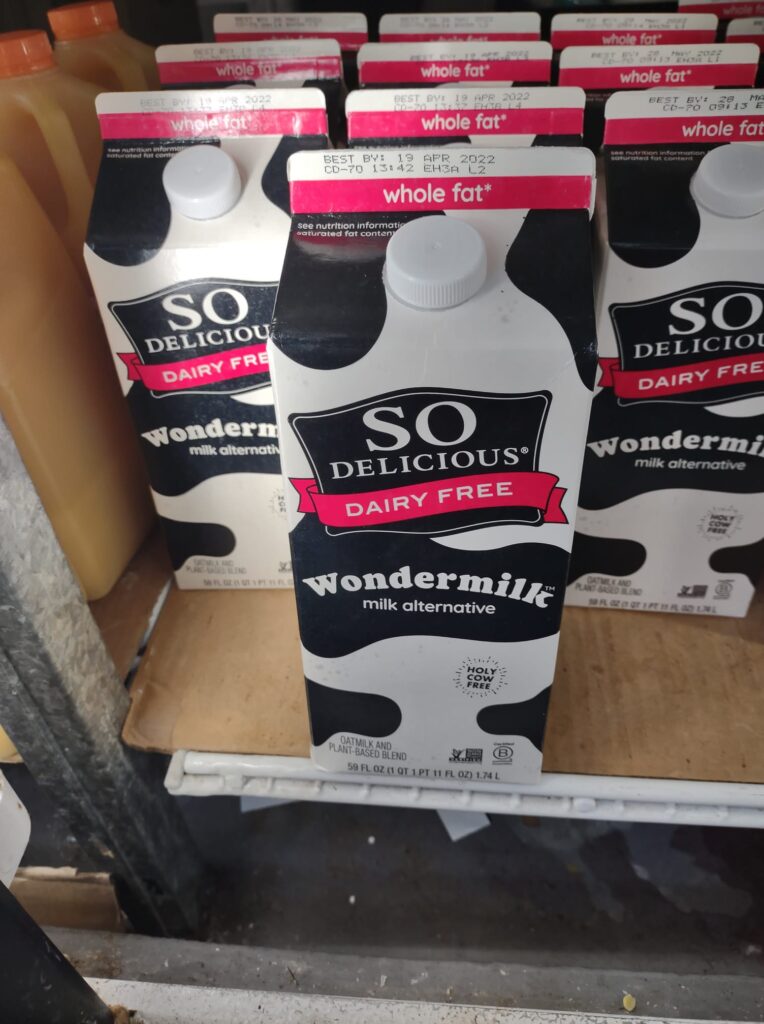 cartons of So Delicious Wondermilk