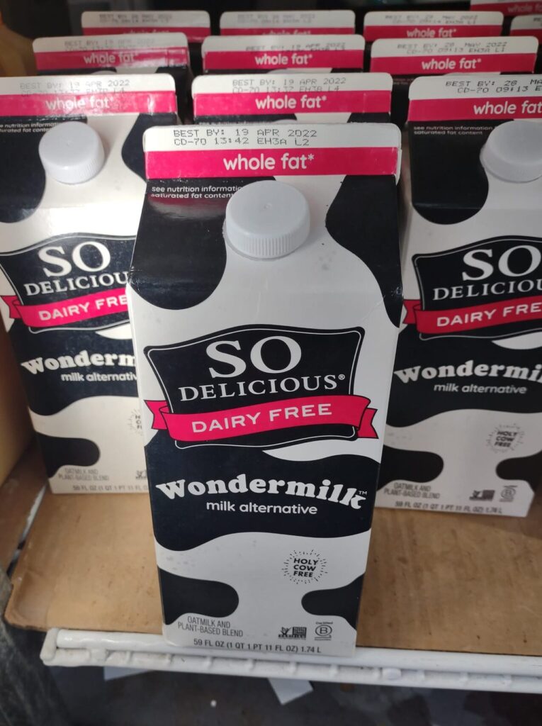 cartons of So Delicious Wondermilk
