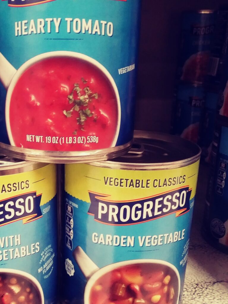 Progresso Soups, 3 cans of vegan ones