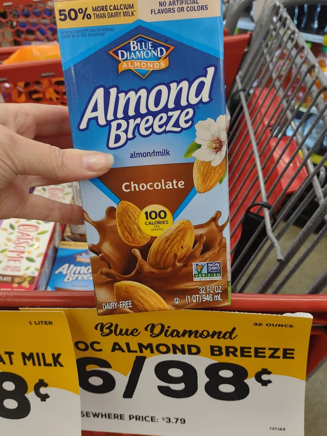 Grocery Outlet Blue Diamond Milk 6 for $.98