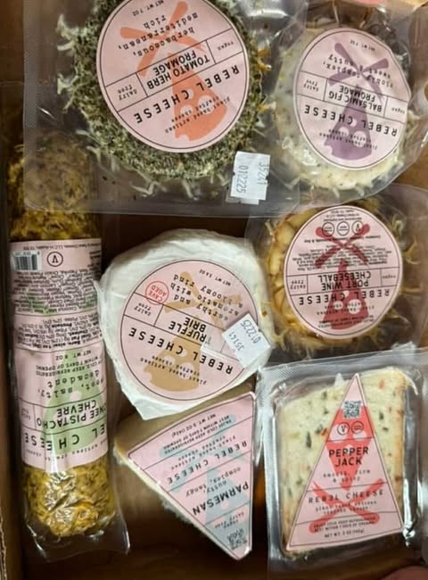 box of assorted Rebel cheeses
