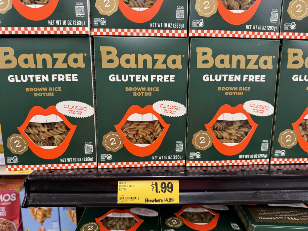 Banza gluten free rotini boxes