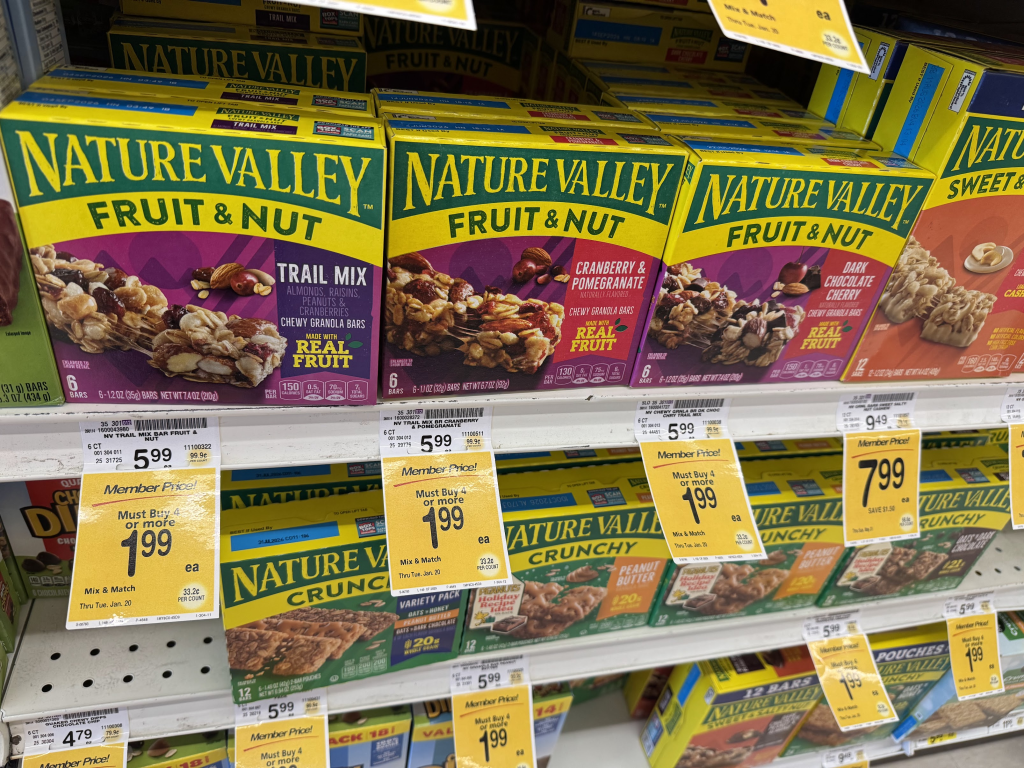 Boxes of Nature Valley Bars