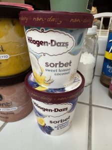 Haagen Dazs sorbet