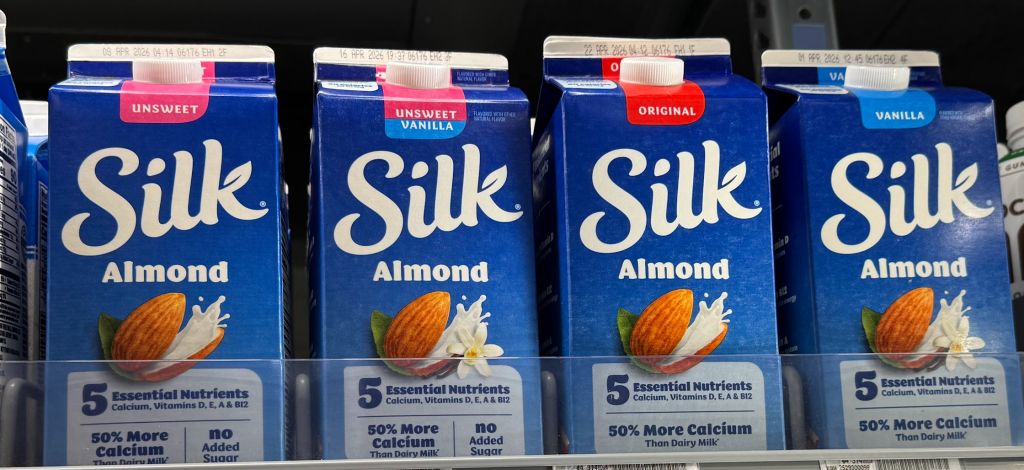 Cartons of Silk almondmilk
